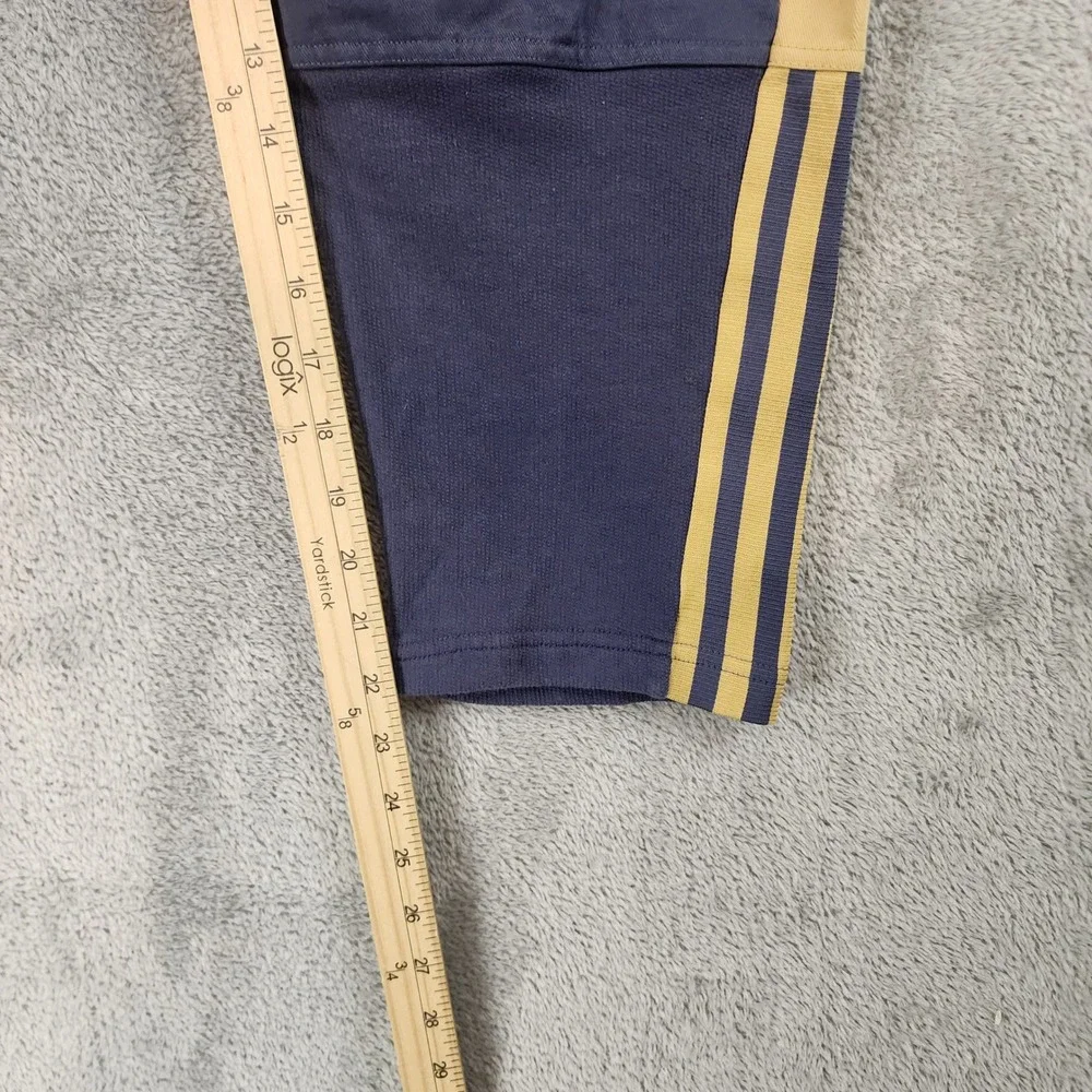 Adidas Trio Tracksuit Mens Large Jacket Medium Joggers Navy Blue Gold Set - Picture 9 of 16
